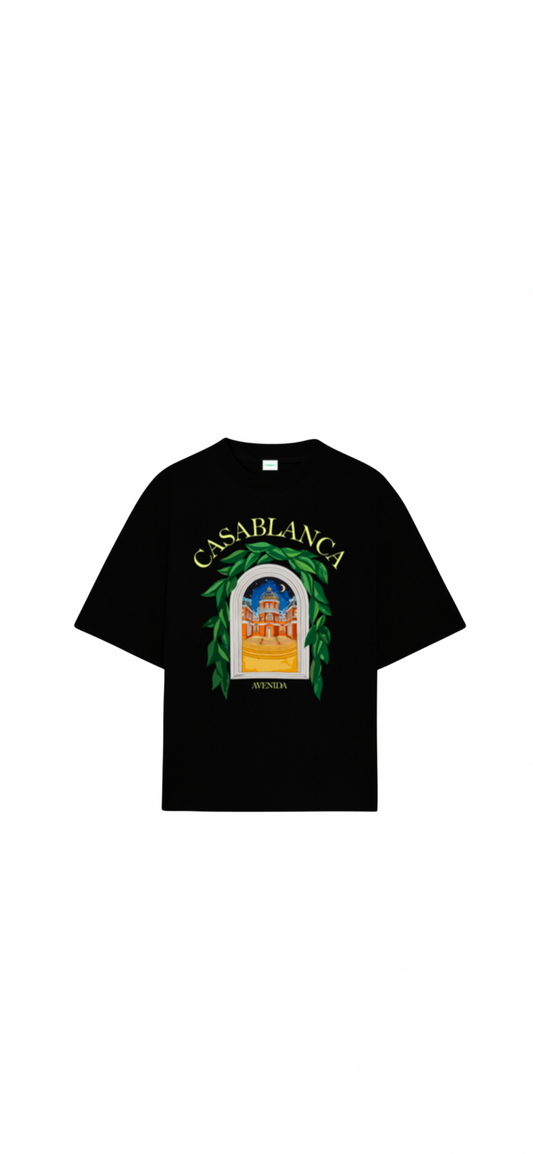 Playera Oversized Casa blanca