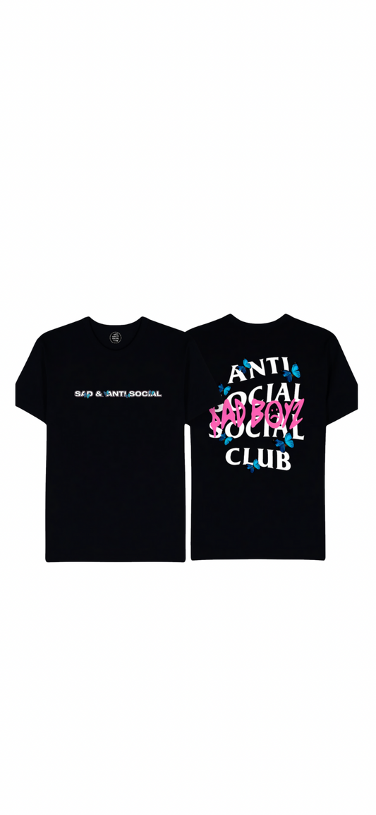 Playera Regular fit Anti social club Sad Boyz