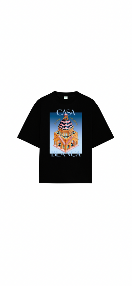 Playera Oversized Casa blanca
