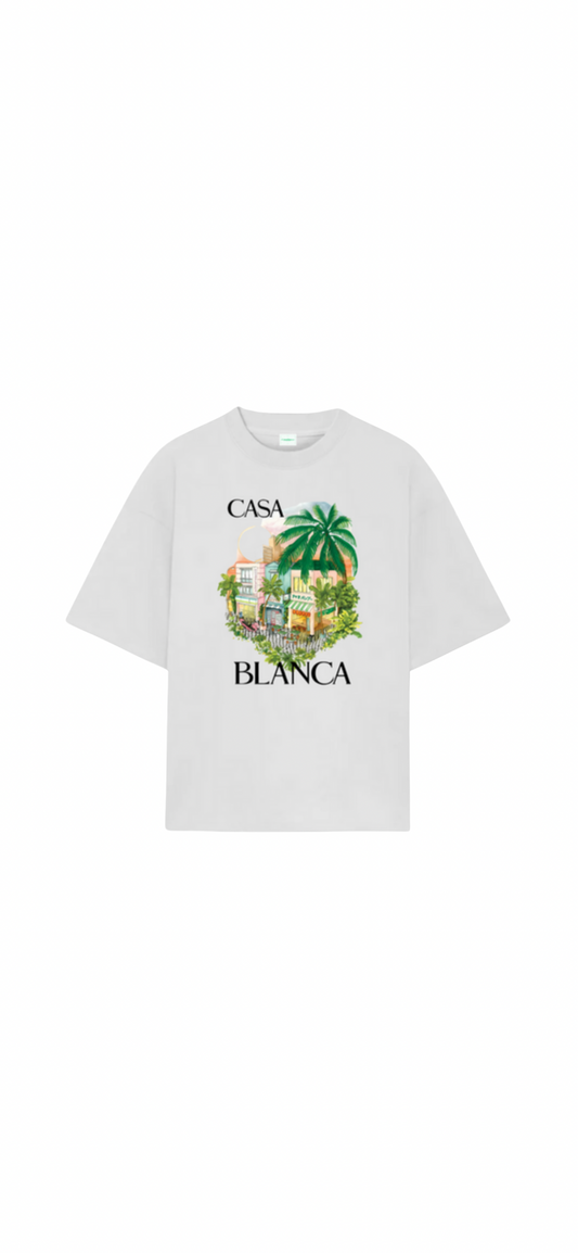 Playera Oversized Casa blanca